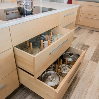 natural kitchen cabinets