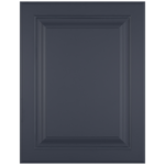 Covington door Painted in Hale Navy with Pewter glaze