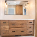 Bathroom vanity in maple Cashew