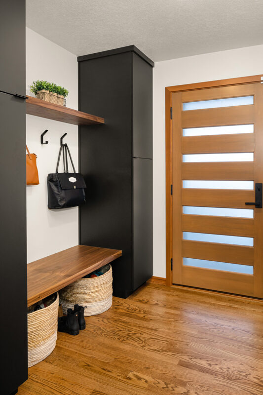 Black entry way cabinets