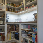 White pantry cabinets