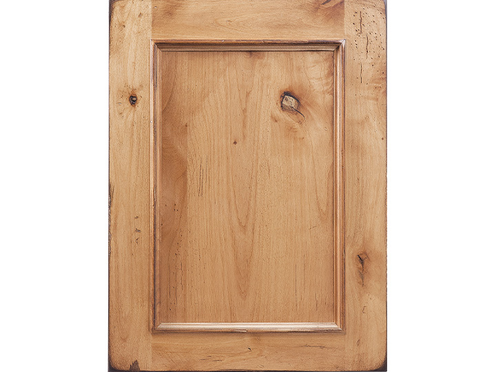 Savannah Rustic Alder Natural Vintage Black Accent Door