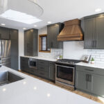 Natural and Gray kitchen cabinets