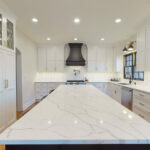 White and black kitchen cabinets