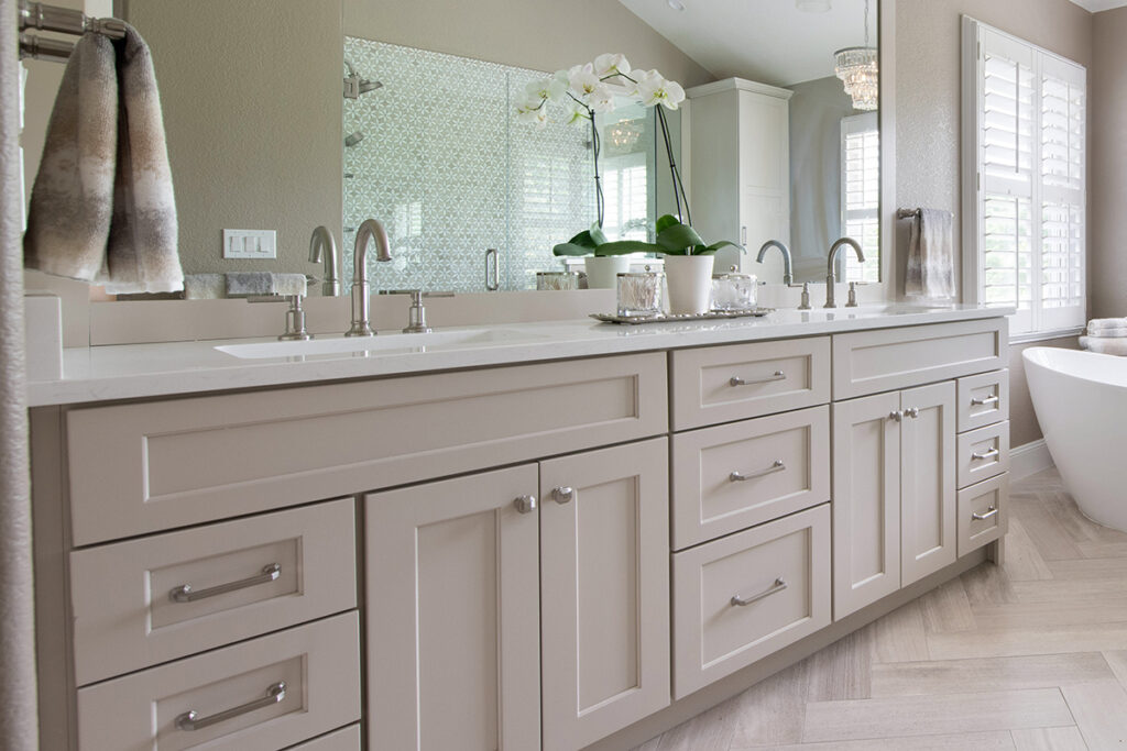 Beige Bathroom Cabinets - Showplace Cabinetry