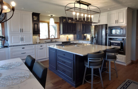 Black and White kitchen cabinets