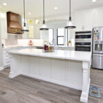 Natural and White kitchen cabinets
