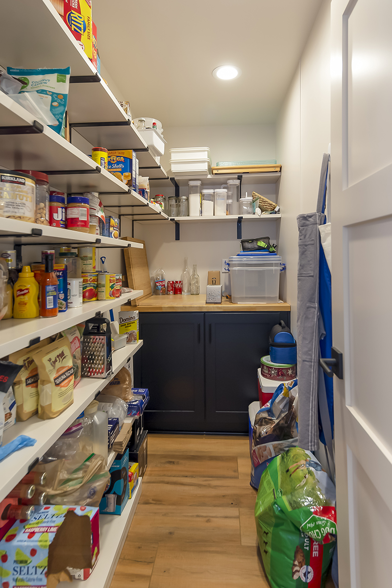 navy pantry cabinets