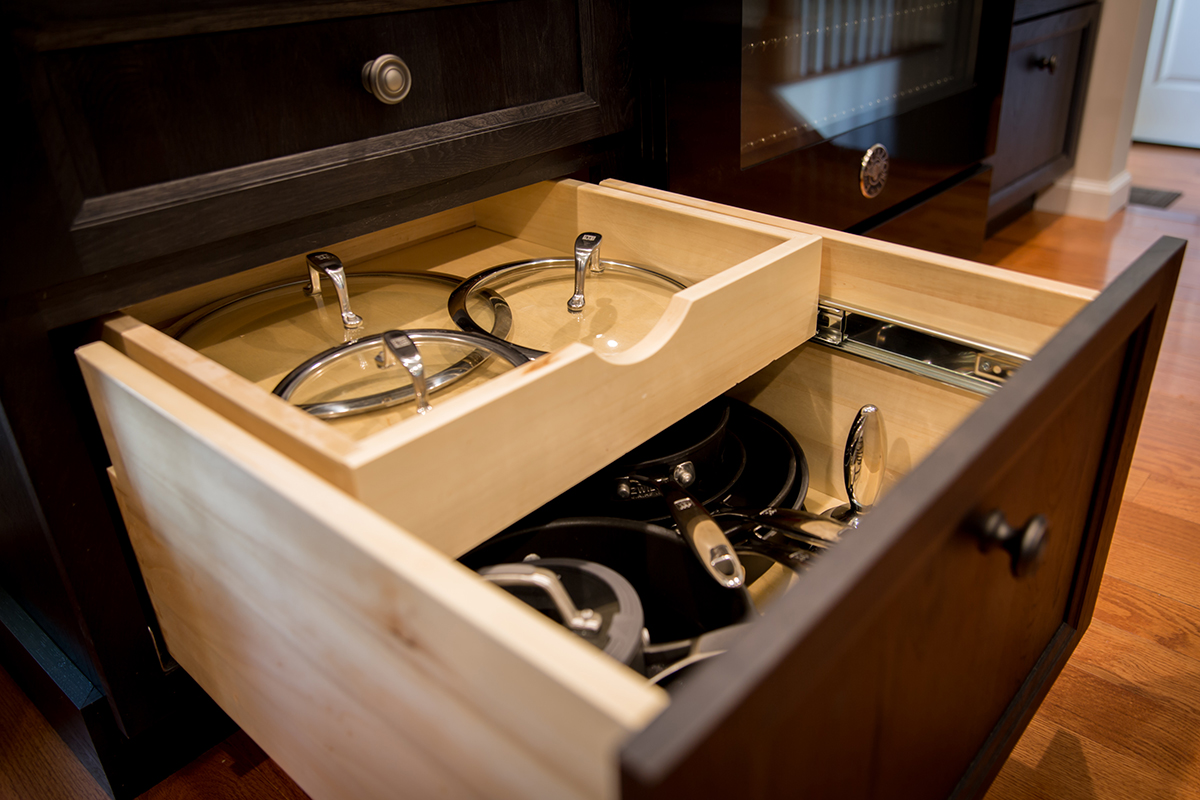 Two Drawer Base with Cookware Organizer