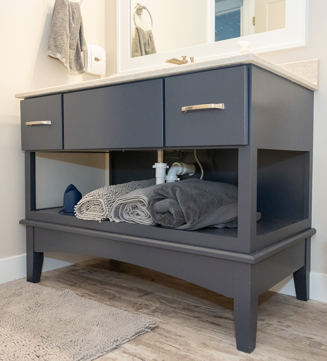 Furniture Vanity Open Cabinet Base – Shaker