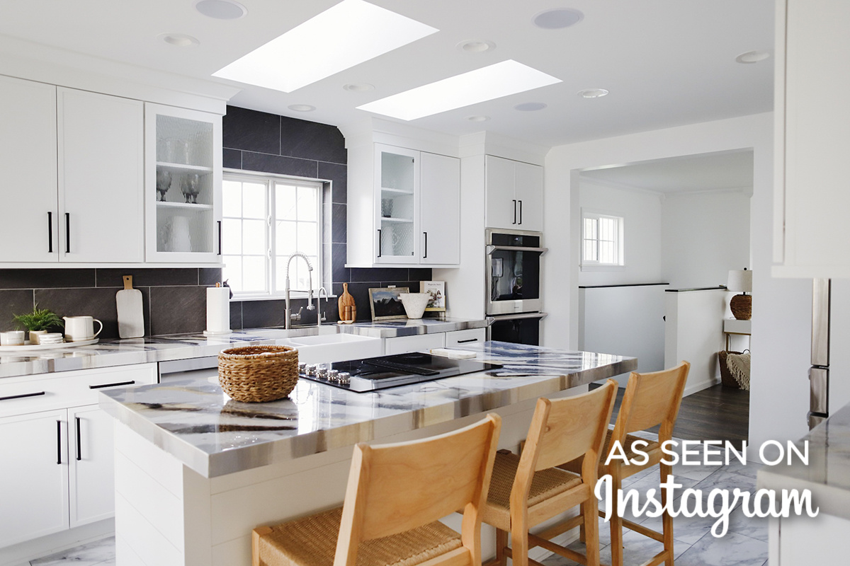 White kitchen as seen on Instagram