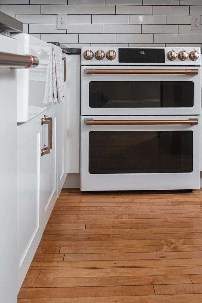 White Cabinets With Copper Hardware