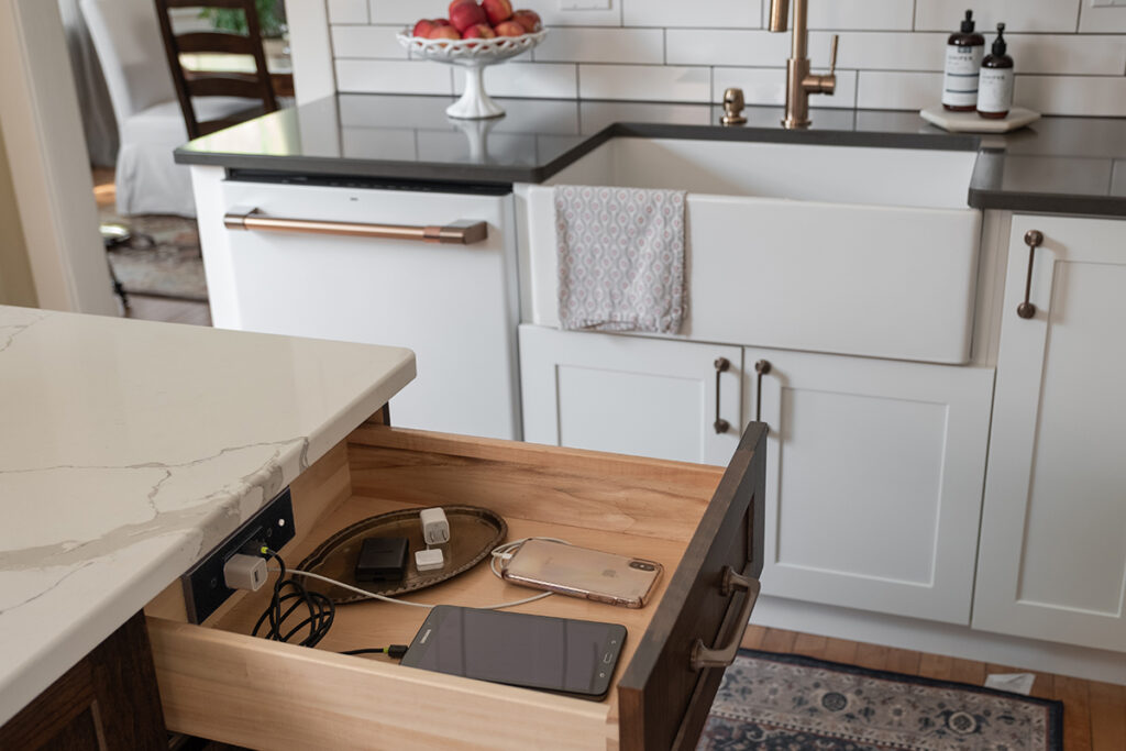 White Cabinets With Copper Hardware