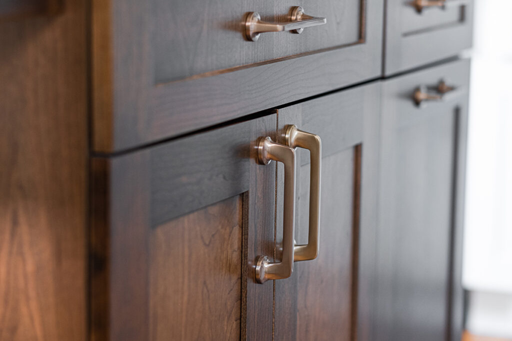 White Cabinets With Copper Hardware