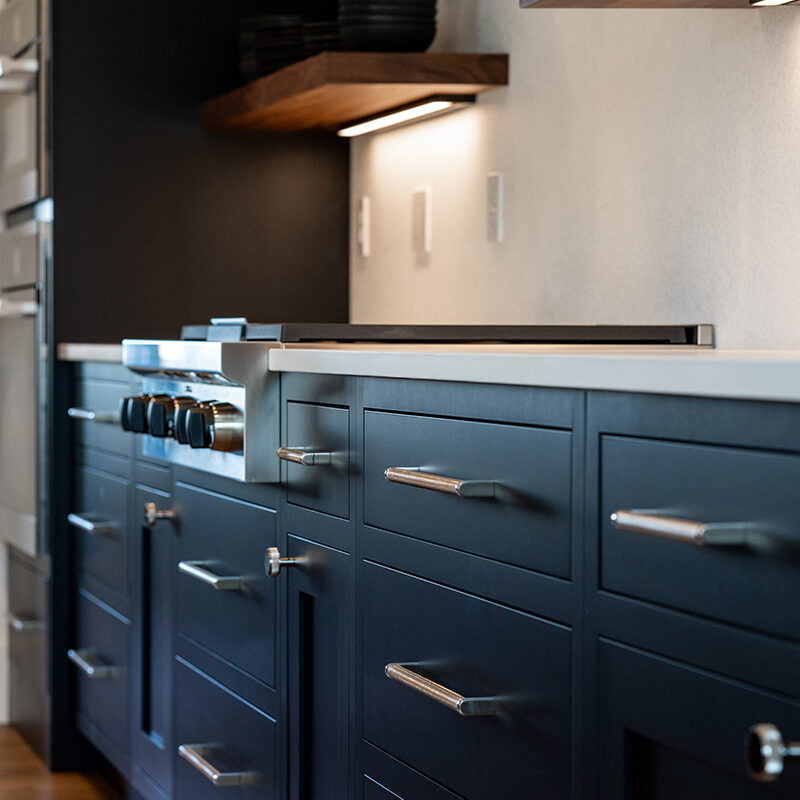 Black and Walnut Kitchen - Showplace Cabinetry