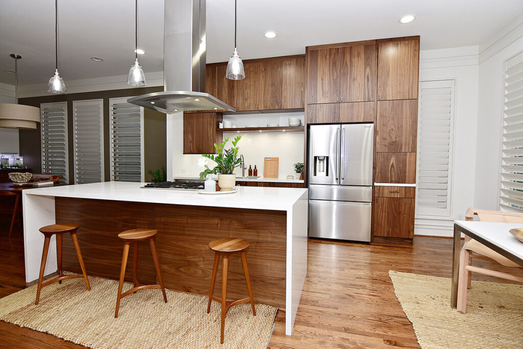 Contemporary Walnut Kitchen - Showplace Cabinetry
