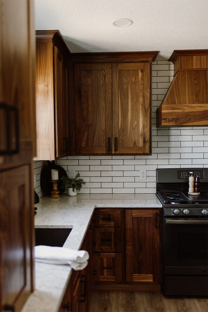 Walnut Wonder | Modern Walnut Kitchen Cabinets