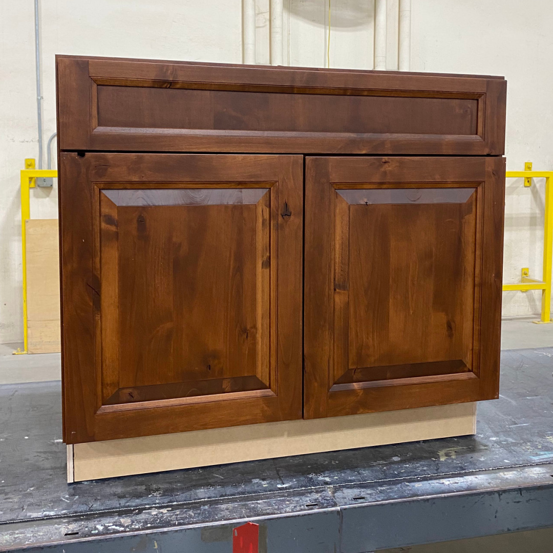 Rustic Alder cabinet