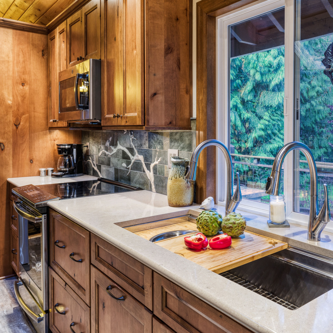 Kitchen with window by sink