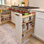 Base pullout rack cabinets