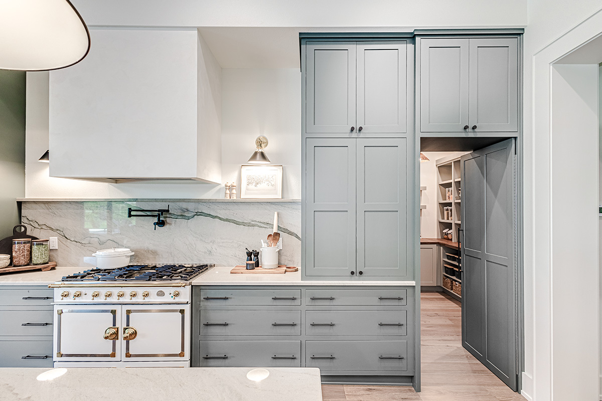Painted Gray kitchen