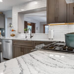 Maple Flagstone Kitchen with painted island
