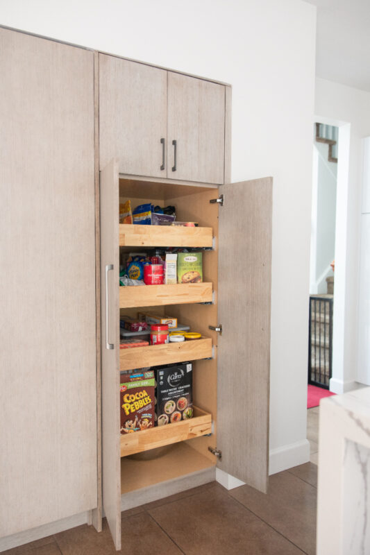 Stained kitchen cabinets