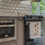 Stained kitchen with island