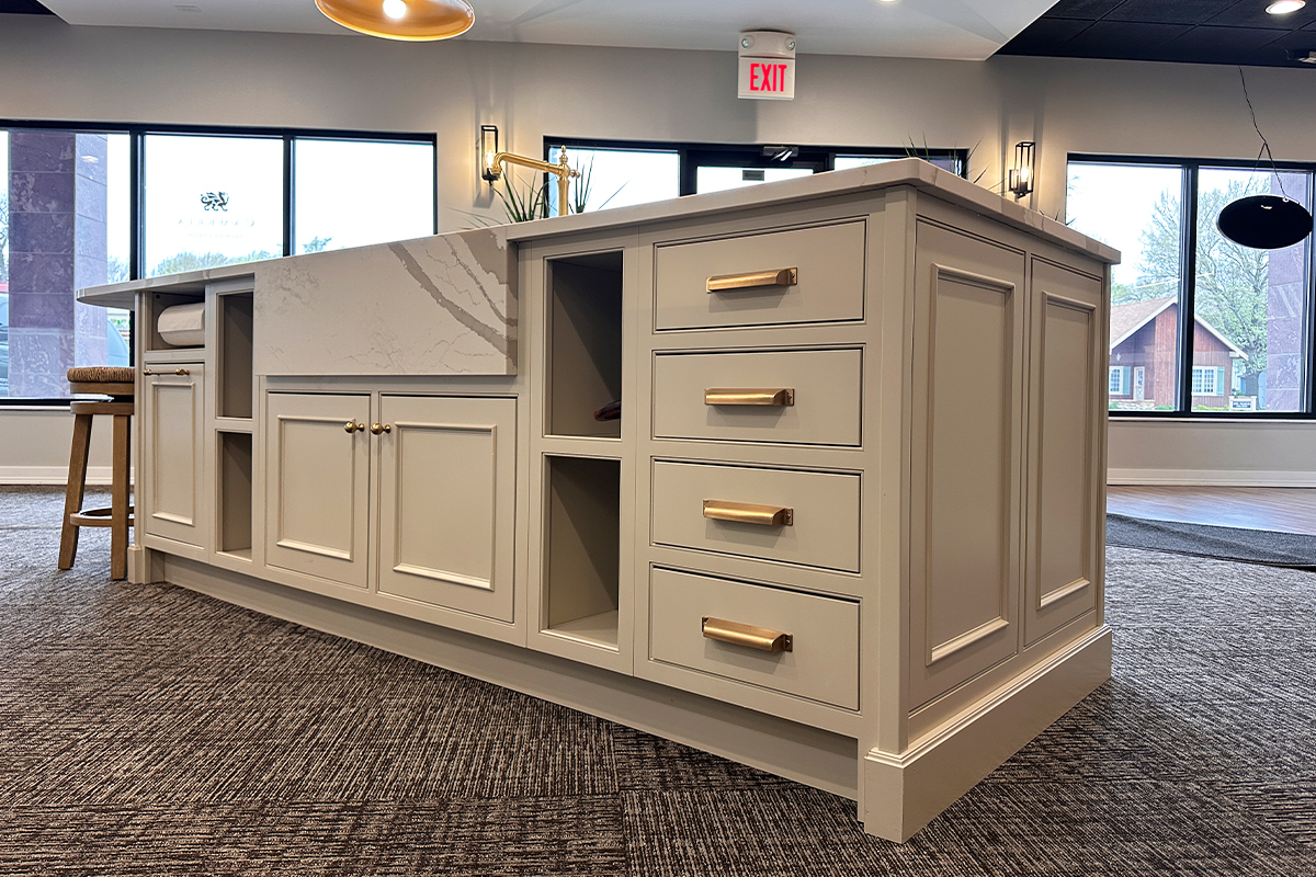 painted kitchen island