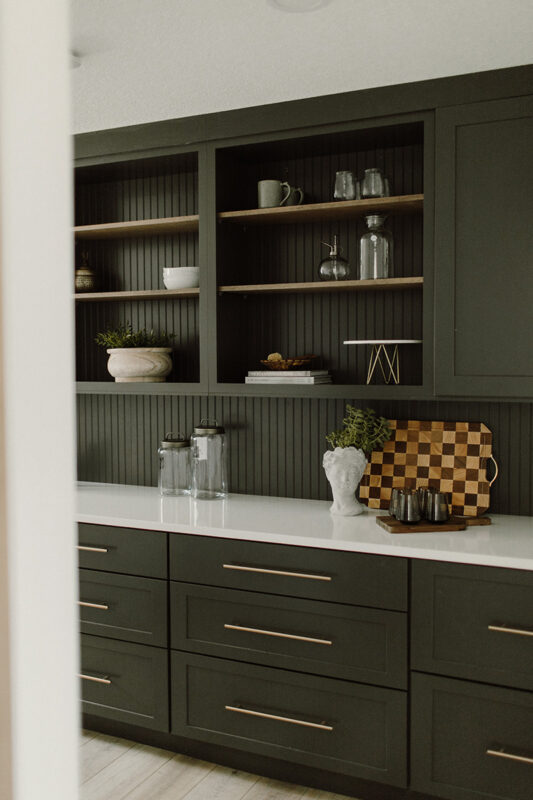 Painted pantry cabinets