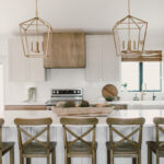 Stained and painted kitchen cabinets