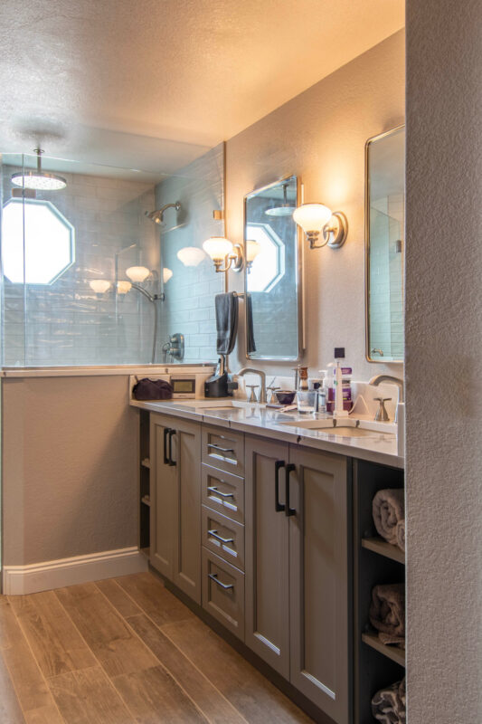 Painted bathroom vanity