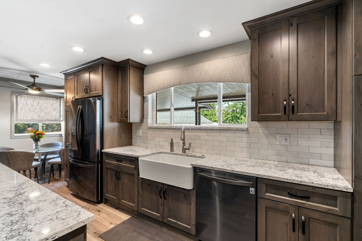 Stained Kitchen Cabinets