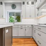 Two toned painted kitchen