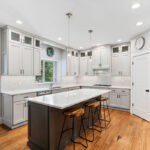 Two toned painted kitchen