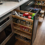 Pullout kitchen organization cabinet