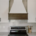 painted range hood over a stove