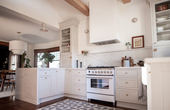 Small painted kitchen