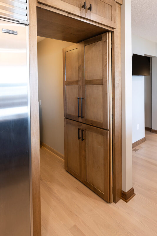 Open pantry door