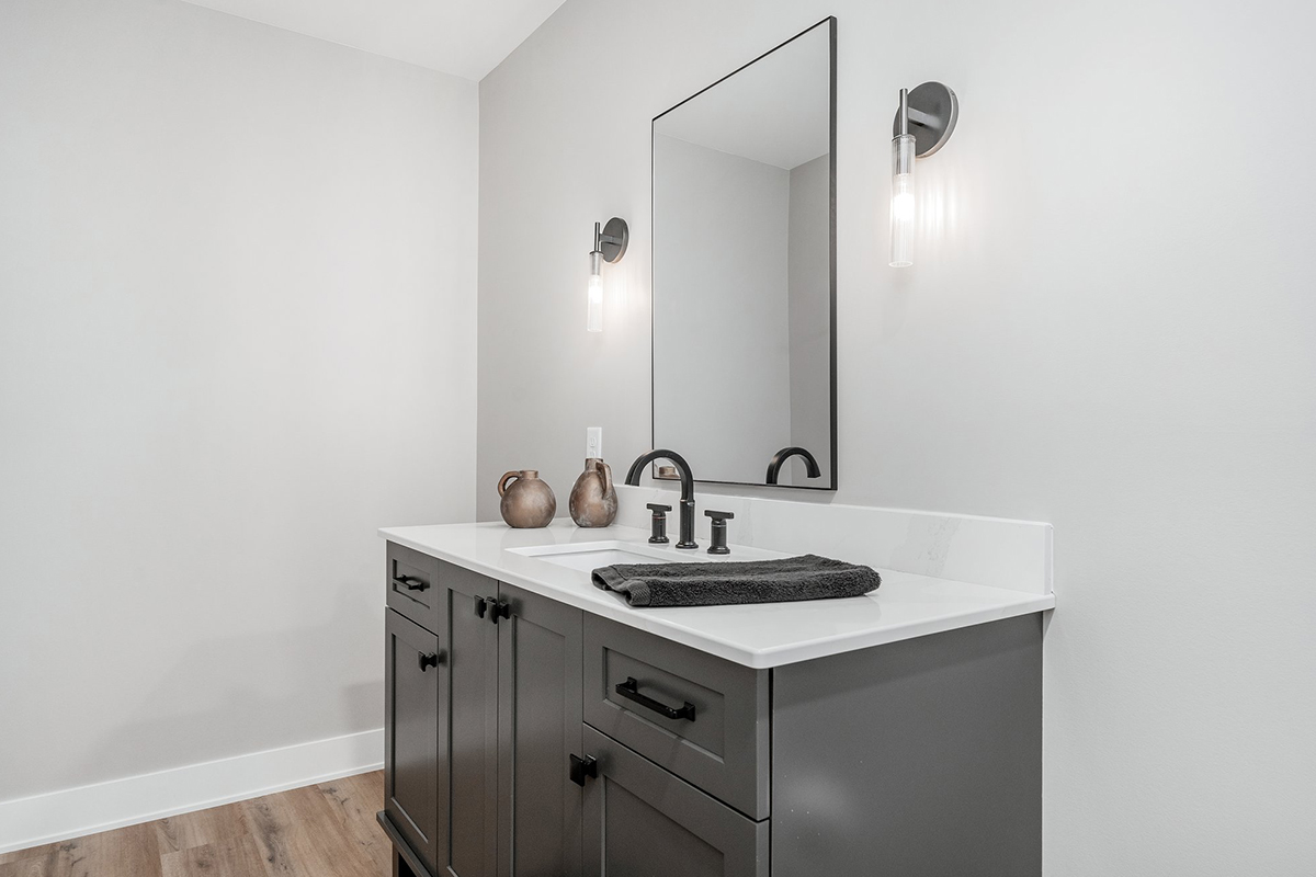 Painted bathroom vanity