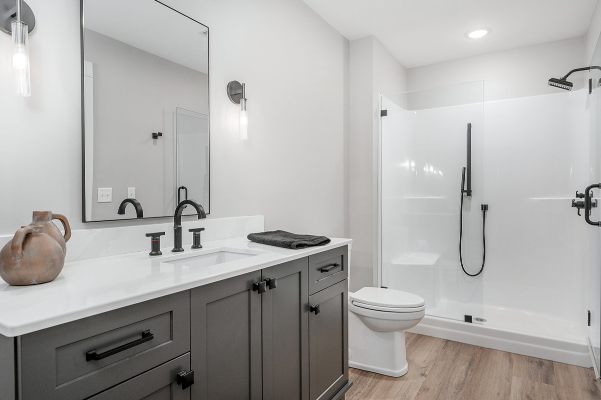 Painted bathroom vanity