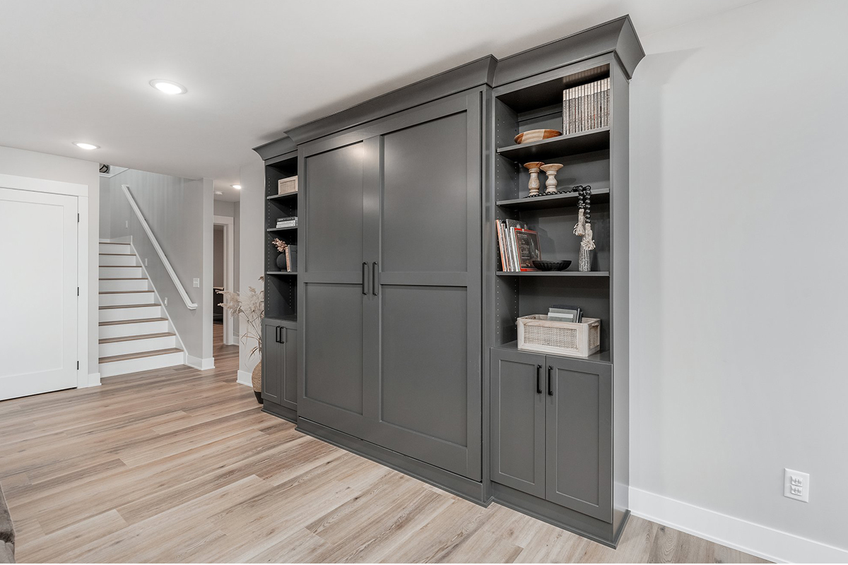 Painted bookcase cabinets