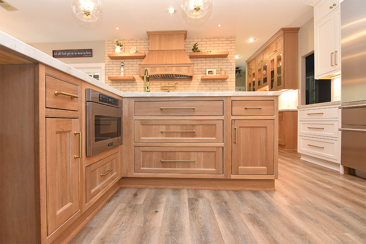 stained kitchen cabinets