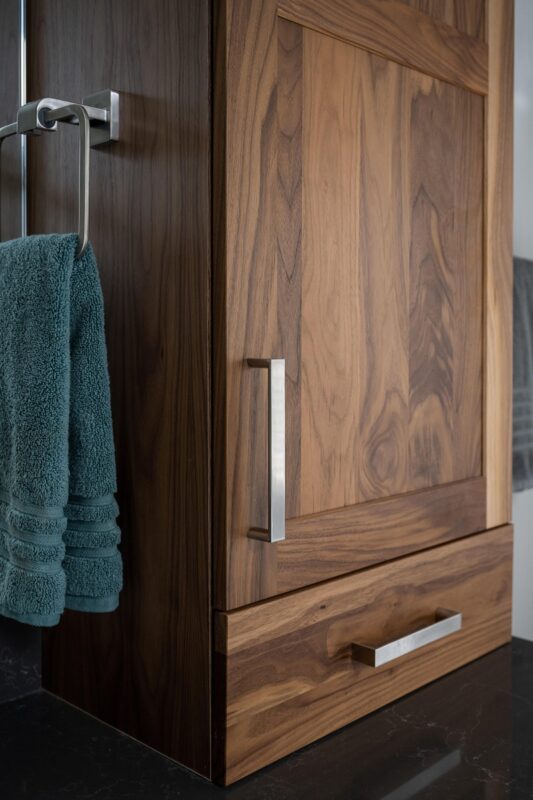 Walnut bathroom cabinet