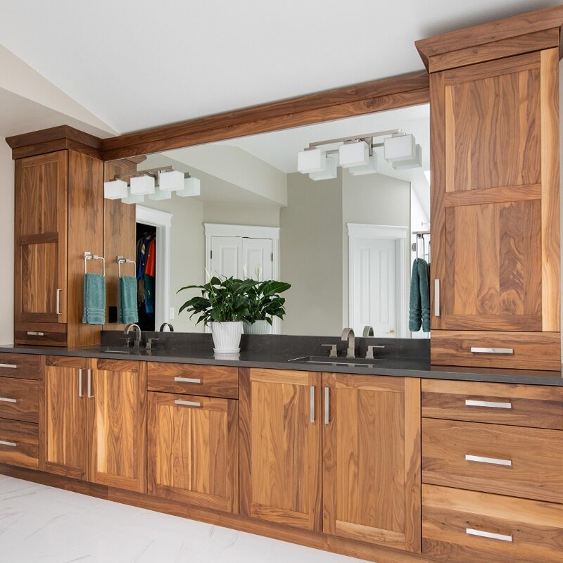 Walnut Bathroom Cabinetry - Showplace Cabinetry
