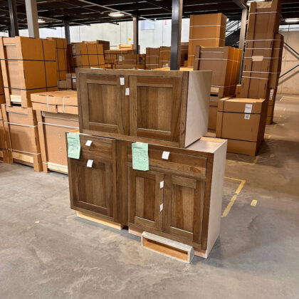 Hickory cabinets with Tawny finish.