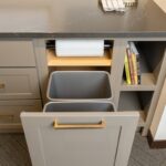 Waste basket base cabinet