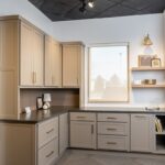 Light Griege painted kitchen display