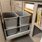 Waste basket base cabinet