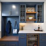 Painted locker bench and bar